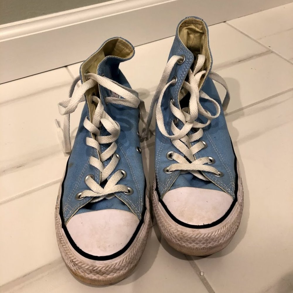 High Top Converse Sky Blue